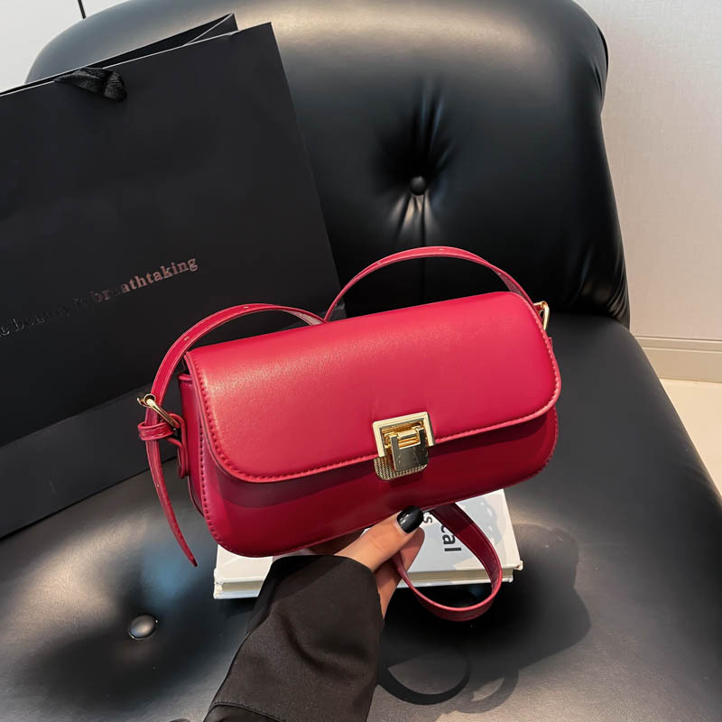 Popular bolso bajo la axila para mujeres 2024 invierno nuevo estilo de moda simple bolso de hombro de estilo extranjero bolso retrógrado para mujeres