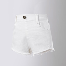 （清仓）白色牛仔短裤外穿女童夏季薄款新款高腰显瘦a字弹力紧身