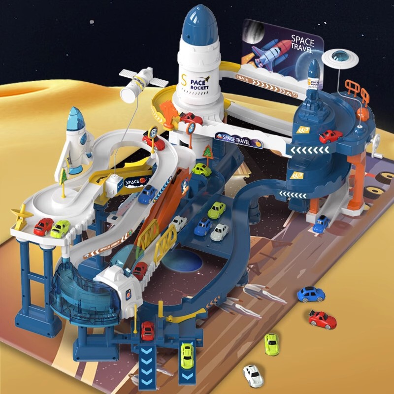 Children's Space Electric Track Racing Car Sliding Car Educational Toys Boys Girls 3 to 9 Birthday Gift