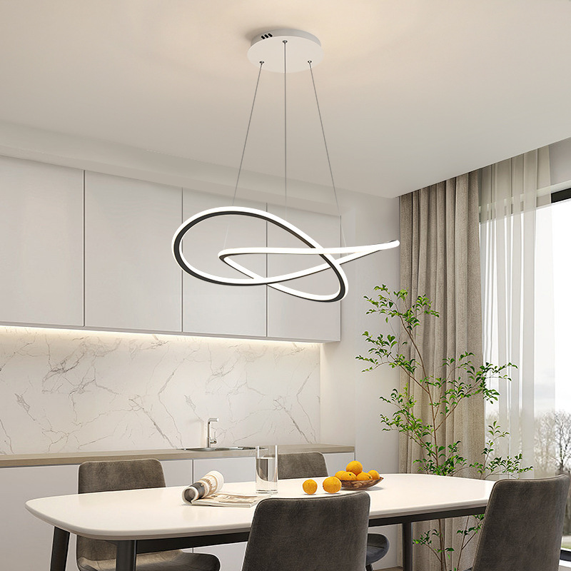 設計師款極簡餐廳吊燈現代簡約輕奢餐桌飯廳餐廳燈2023年新款燈具