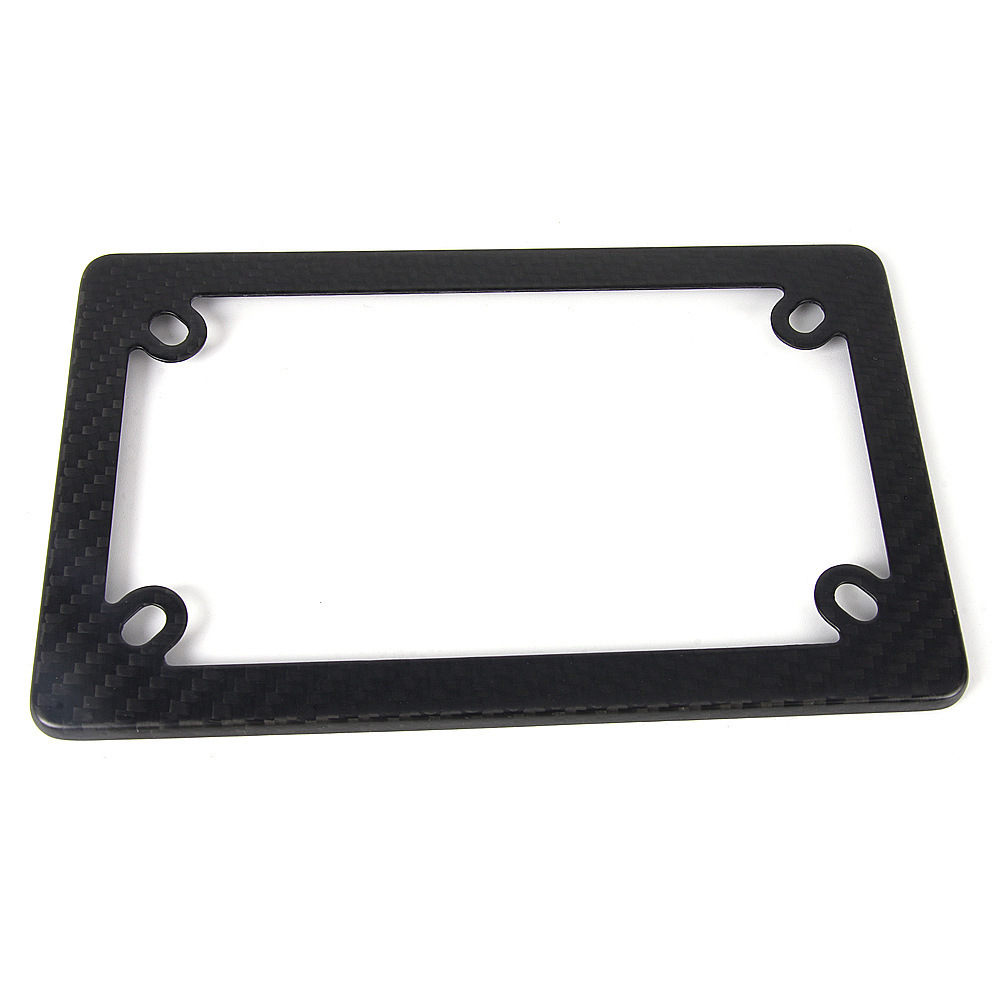 Us Standard 4-Hole Motorcycle License Plate Frame, Matte Dry Carbon License Plate Frame, Us Standard License Plate Holder Modification Accessories