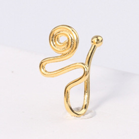 Fashionable nose piercing, diamond stone inlay, nose clip, European style