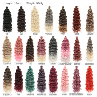 European and American Wig Hawaiian Roll Hawaii Curl Cross Border White DeepTwist Large Roll Crochet Latin American Roll