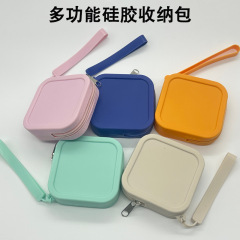 売れ筋ジッパー小銭入れ多機能シリコン収納袋口紅銀行カードヘッドフォン収納袋便利なキーバッグ