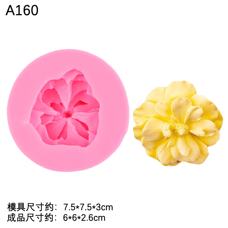Flor Blooming forma molde fondant cake molde de silicona DIY para hornear llavero decoración epoxi