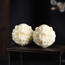 象牙果貔貅球手把件龙凤呈祥保健球文玩盘玩随身送礼长辈礼品