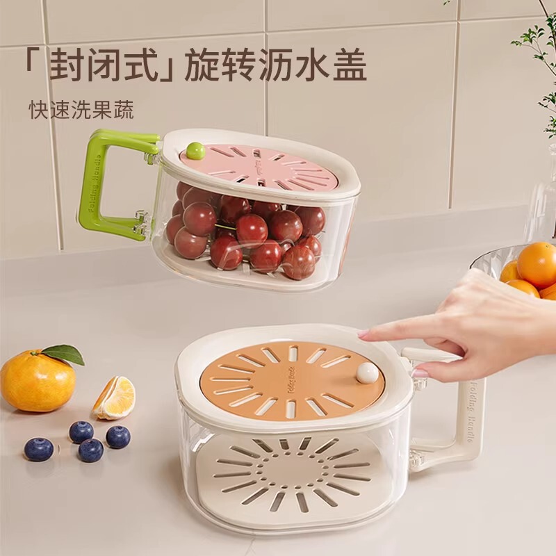 沥水篮厨房洗菜盆圆形洗菜篮家用水果清洗盆菜篮子洗菜筐水果盘|undefined