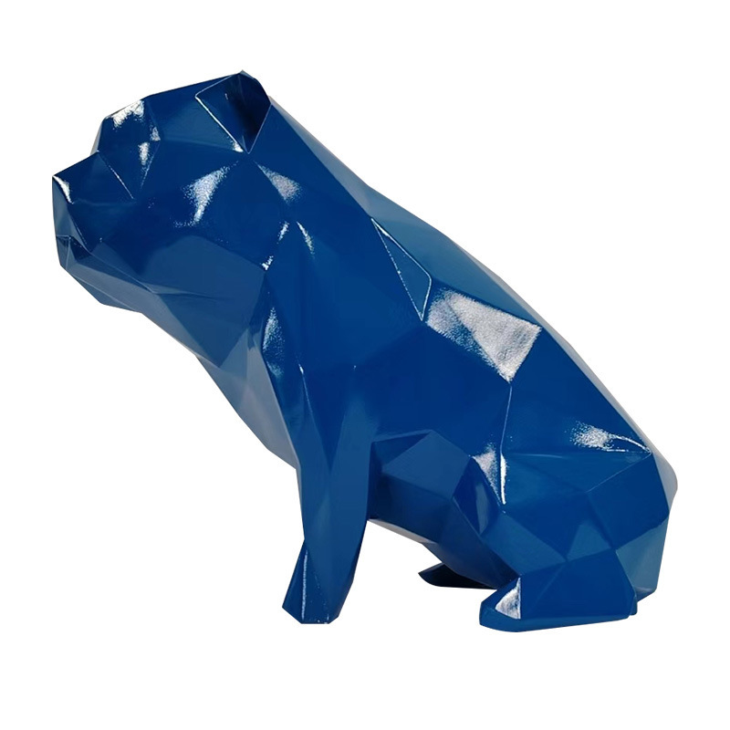 FRP 電気メッキ子犬装飾品ペイント電気メッキ彫刻リビングルーム玄関商業デスク植毛装飾風景|undefined