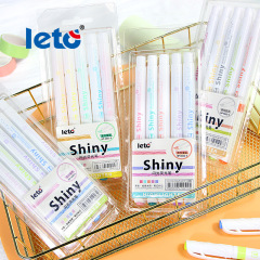Flashy Fluorescent Highlighter Set Wholesale Notebooks Doodle Painting Special Blade Tip Marker Soft Color Set