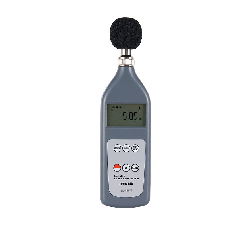 Guangzhou Lantai и розничный портативный прецизионный импульсный измеритель уровня звука с цифровым дисплеем SL-5868I.