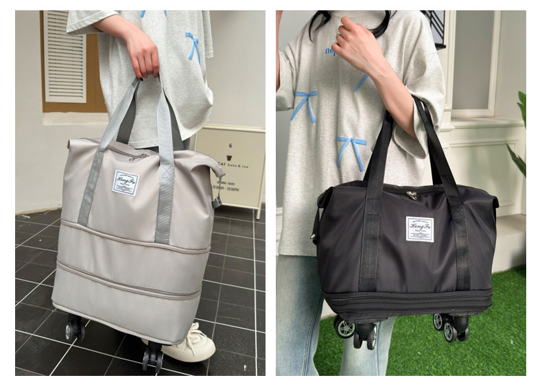 Extra large capacity travel bag, security lock universal wheeled maternity bag, short distance business trip airplane bag storage bag