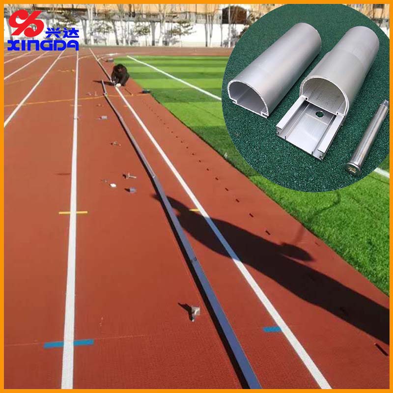 School Track and field plastic cement Site runway aluminium alloy Cn Dental pipe runway Radius customized install