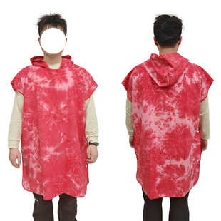 Cross-Border Hot-Selling Hooded Double-Sided Velvet Bathrobe Beach Microfiber Cloak Quick-Drying Warm Sun Protection Diving Quick-Drying