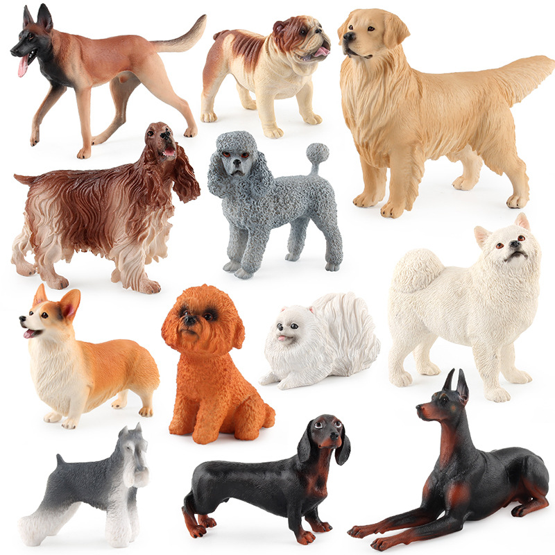 Original nuevo modelo de perro de simulación para niños hecho a mano estático perro mascota Golden Retriever VIP juguete de decoración sólida
