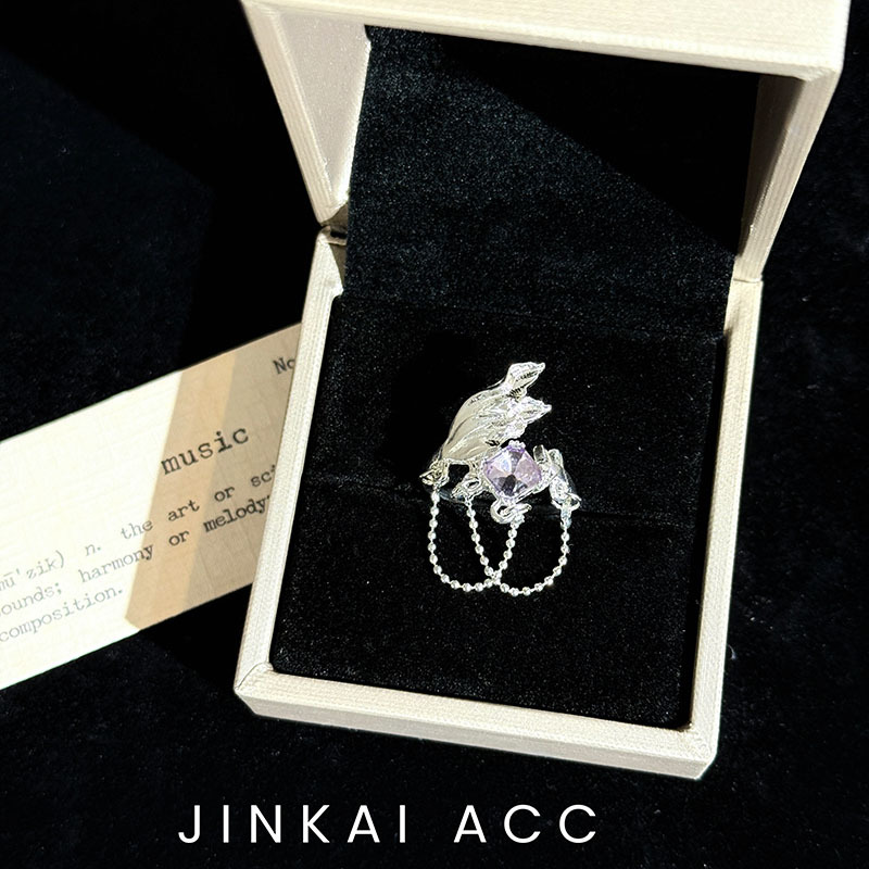 2026 New Exquisite Fish Tail Design For Women, Index Finger Ring With Unique Design, Dreamy Anime Accessory_voghion.com