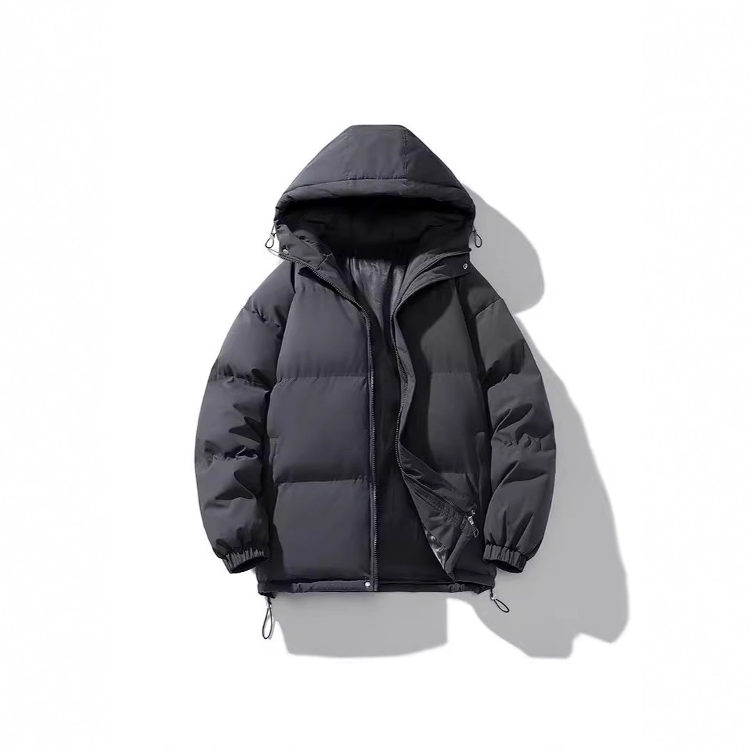 Winter New down Cotton Jacket Men's Loose Casual Hooded Bread Coat Thickened Warm Cotton Jacket Men's Jacket