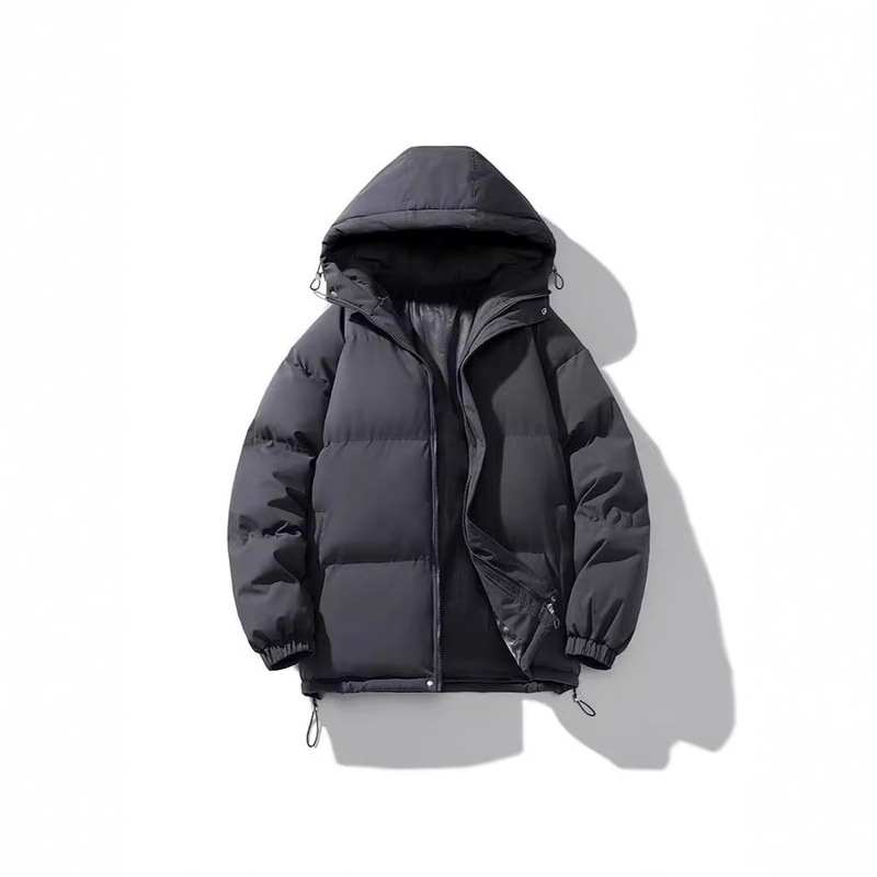 Winter New down Cotton Jacket Men's Loose Casual Hooded Bread Coat Thickened Warm Cotton Jacket Men's Jacket