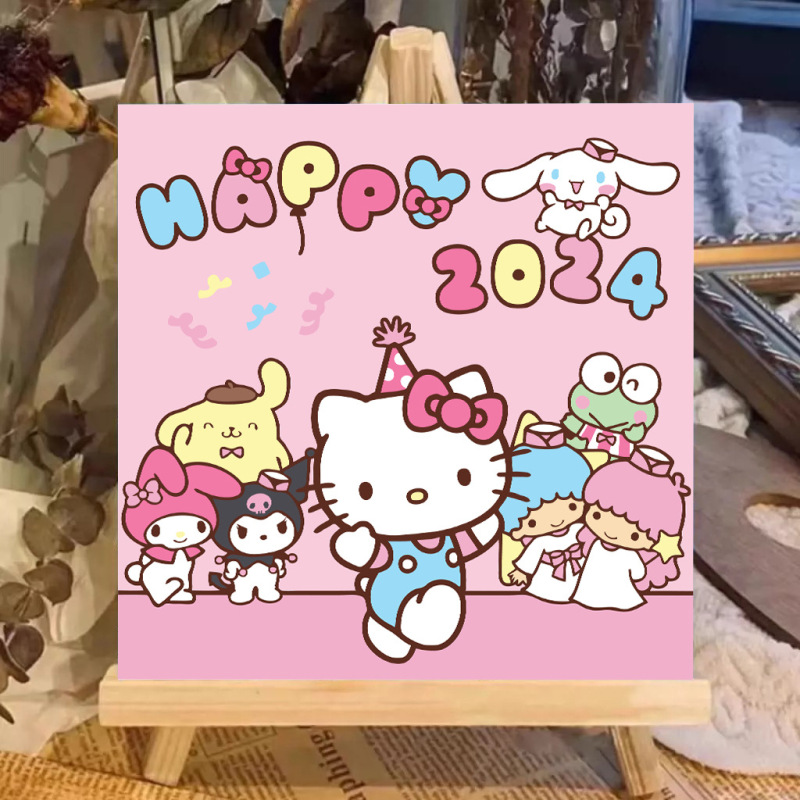 サンリオデジタル油絵 diy 手描きカラーリングクロミメロディー漫画かわいい装飾画メーカー卸売|undefined