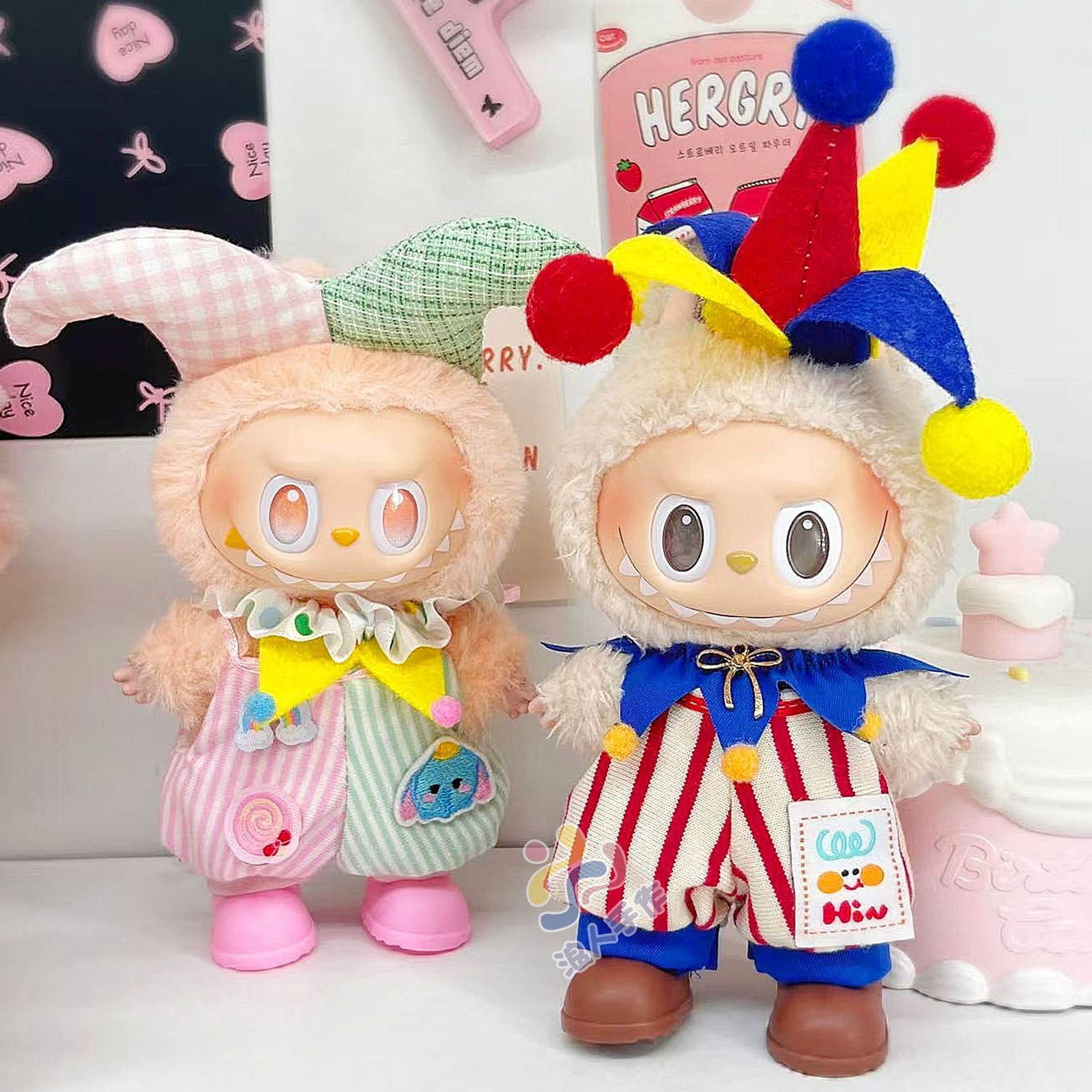 labubu ベビー服 Labubu 服第 1 世代、第 2 世代、第 3 世代サーカス ピエロかわいい恐竜蜂サメ スーツ