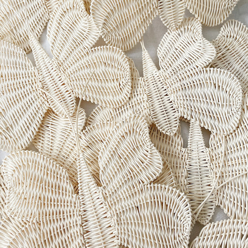 Decoraciones para el hogar creativas de caña de estilo nórdico decoración de mariposas sala de estar habitación infantil pared de fondo diseño de habitación simple