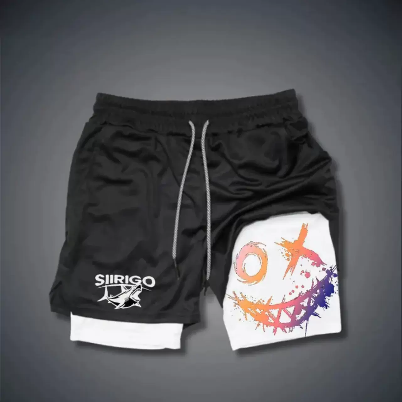 男士休闲短裤夏季新款运动潮牌沙滩裤印花