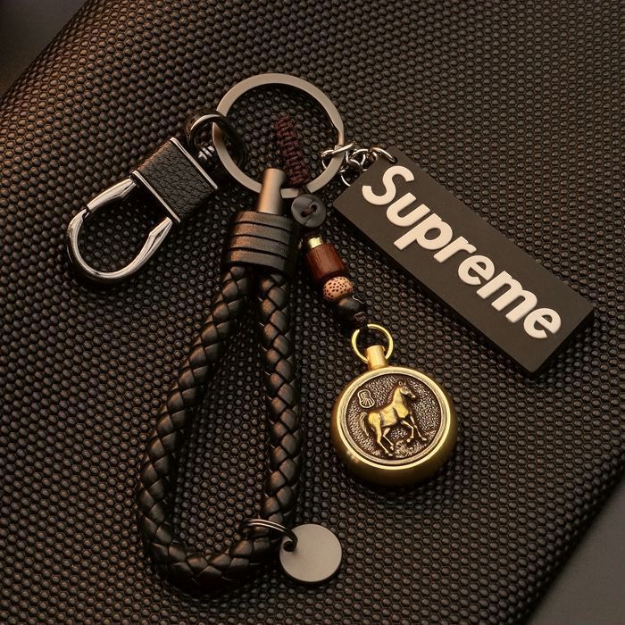 Llavero latón vuelta Zodiaco conejo dragón ovejas creativo llavero hombres personalidad pareja exquisito colgante