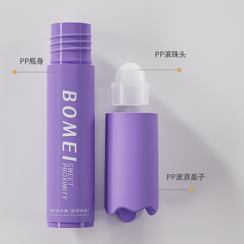 新款PP直圆波浪滚珠瓶20ml30ml香体止汗露瓶眼霜瓶乳液分装瓶批发|undefined