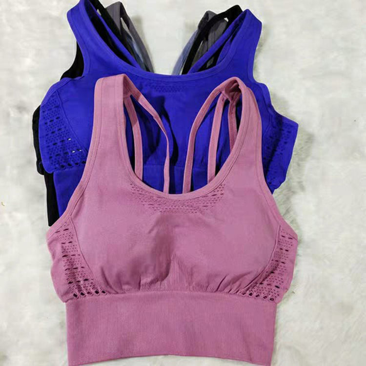 運動文胸女防震亞馬遜跨境鏤空時尚后背Y字吸汗速干健身瑜伽背心