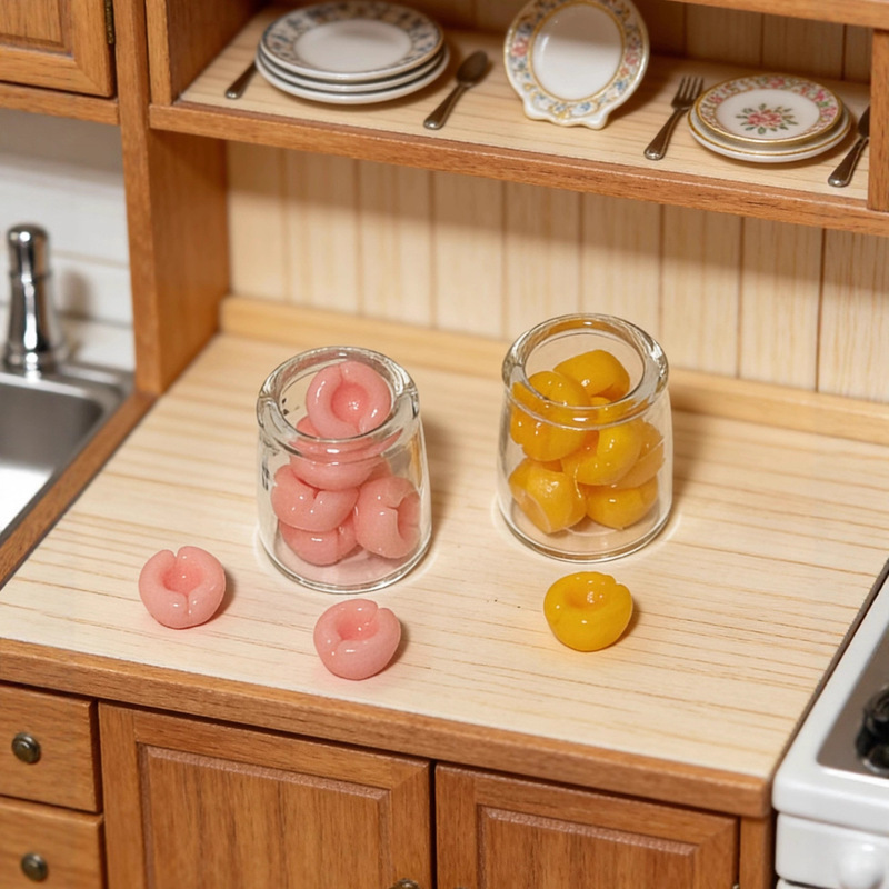 Super Mini Yellow Peach Meat Peach Meat Resin Accessories Accessories Cream Glue DIY Handmade