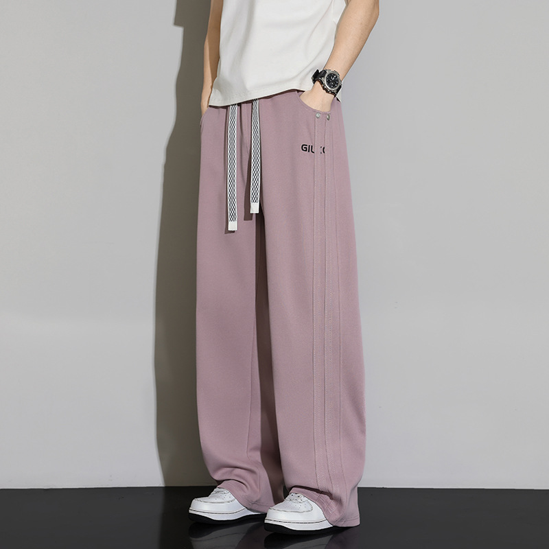 Jyf-2603 Men's Trendy Loose Sports Casual Pants Spring and Autumn Straight Long Pants for Men and Teenagers Retro