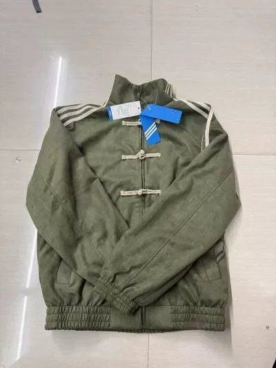 Foreign Trade Version Sports Casual Three-Stripe Stand Collar New Chinese Style Buttoned Tang Suit Jacket Top Coat