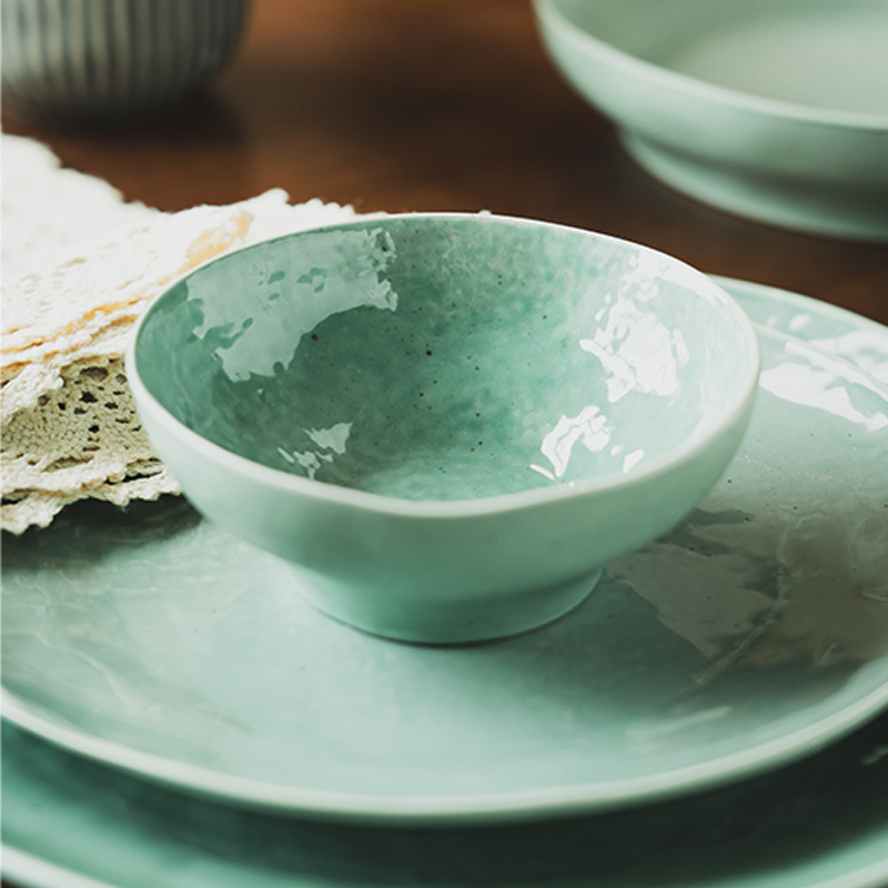 Retro nicho set de platos de cerámica platos caseros platos de platos de platos de platos de restaurante platos de platos de ensalada platos de arroz