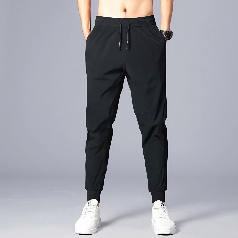 Long Pants Men's Casual Pants Summer Ice Silk Thin Loose Quick-drying Harlan Ankle Pants Trendy Sports Pants for Men