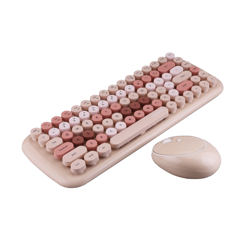 MOFII Ferris Hand CANDY Wireless 2.4G Keyboard and Mouse Set Colorful Girly Pink Mini Keyboard and Mouse Set