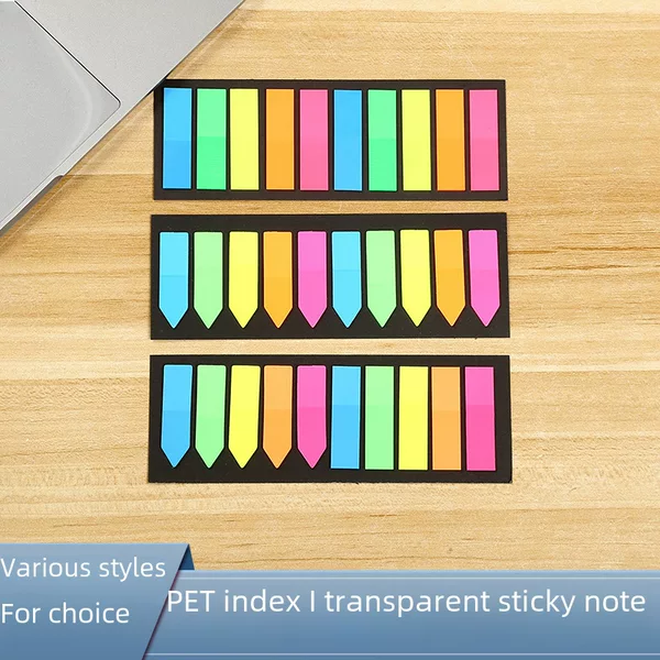 Creative pet index transparent post-it notes cute ins color fluorescent arrow note paper n times suit wholesale