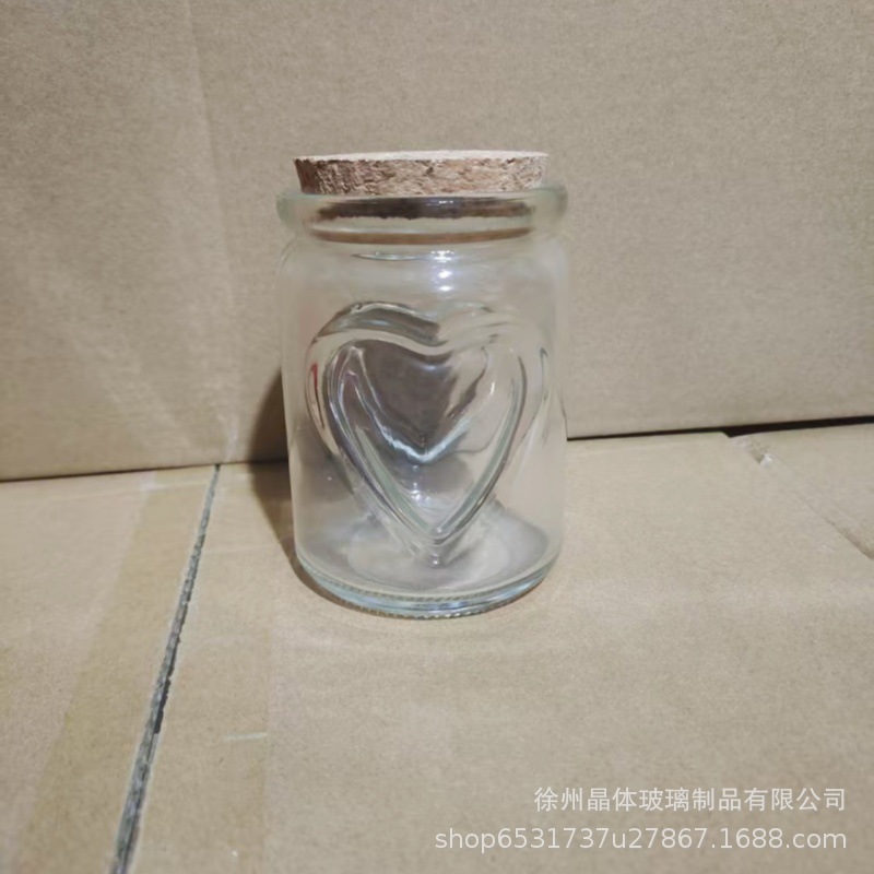 卸売り100mlガラス布丁瓶厚手牛乳カップ耐高温ヨーグルト瓶木栓ガラス瓶許瓶瓶