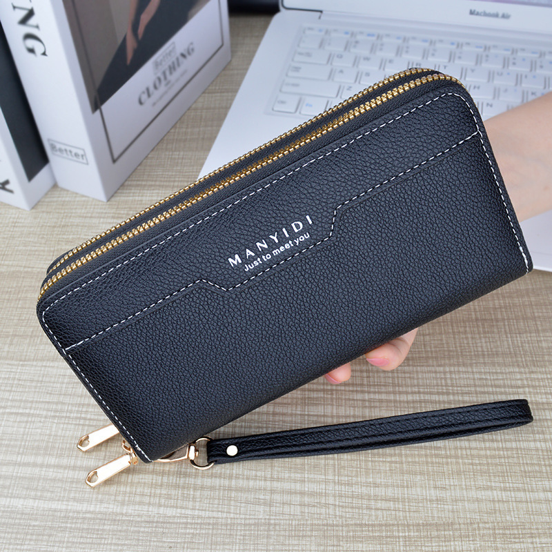 New Wallet Women's Long Double Zipper Clutch Women's Wallet Fashionable Large Capacity Double Layer Soft Wallet Mobile Phone Bag New Wallet Women's Long Double Zipper Clutch Women's Wallet Fashionable Large Capacity Double Layer Soft Wallet Mobile Phone Bag
