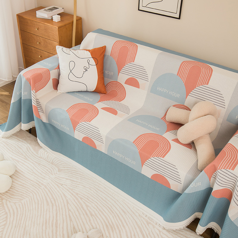 Nordic ins style sofa cover all-inclusive universal cover four-season universal sofa cover anti-cat scratch sofa cushion