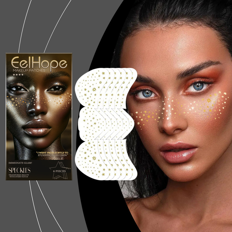 Eelhope Glitter Freckles Tattoo Stickers Face Stickers Easily Create Natural Freckles Makeup Beauty Makeup