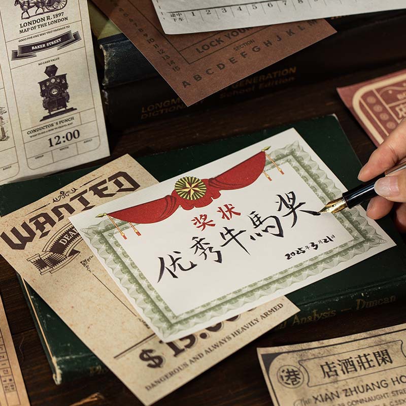 Material de factura de simulación retro de lenguaje ocioso y ligero