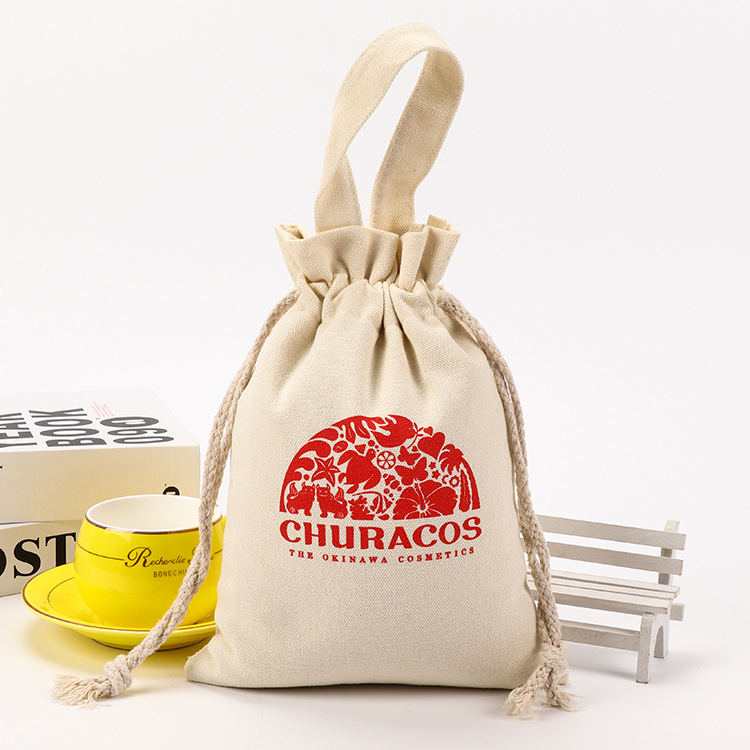 束口手提帆布袋广告宣传礼品包装棉布袋时尚购物袋印logo