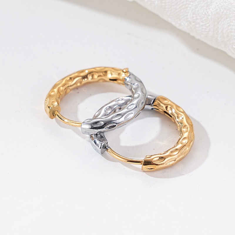 304 Stainless Steel Material 1 Pair Casual Simple Style Geometric 304 Stainless Steel 18K Gold Plated Earrings
