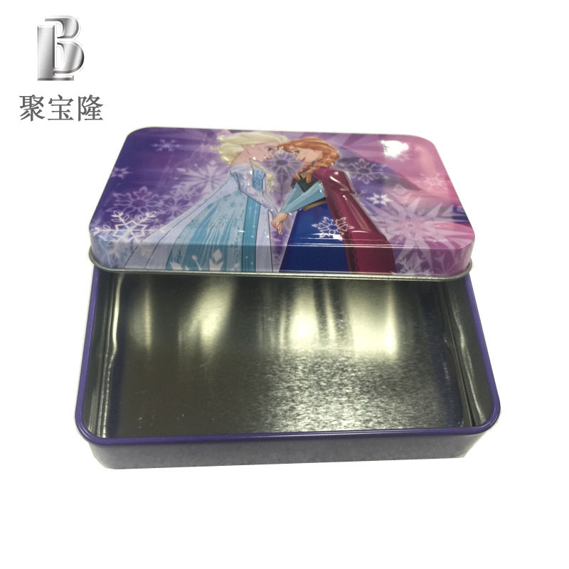 方形马口铁盒 卡通首饰盒 糖果盒 卡片游戏铁盒 飞行棋玩具金属盒