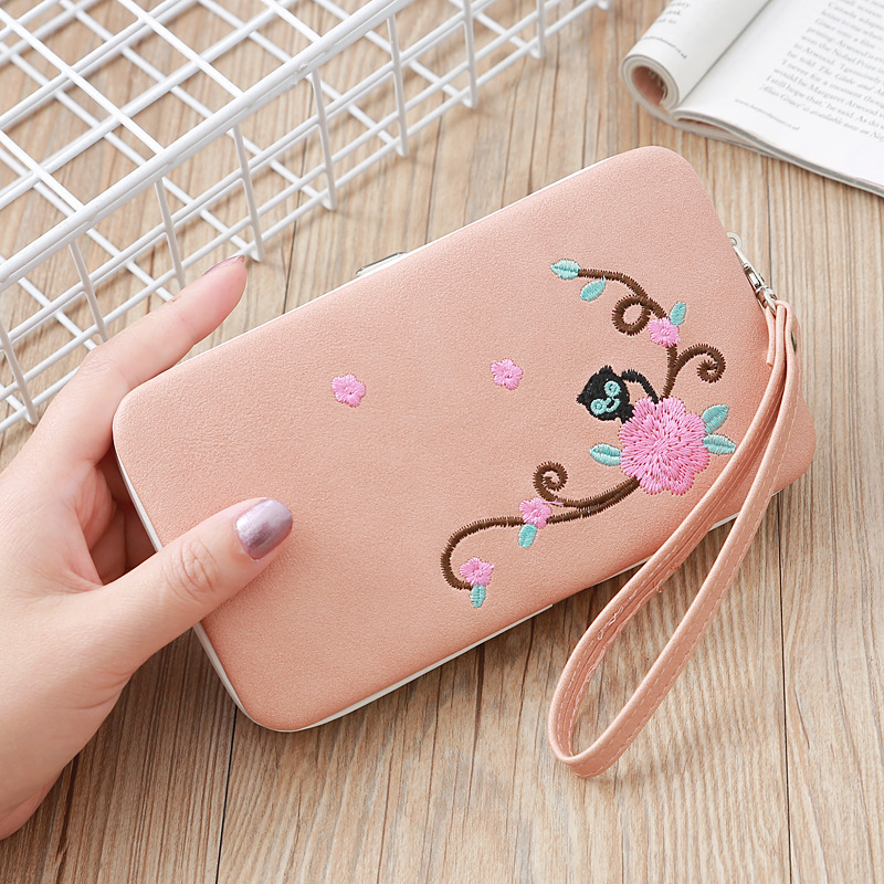 Women's Solid Color Pu Leather Magnetic Buckle Wallets display picture 2