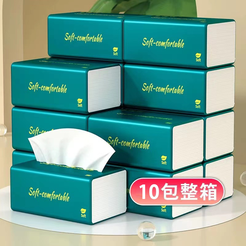 Newcomer Special Offer: 10 Packs of Household Economical Tissue Paper, Napkins, Virgin Wood Pulp Toilet Paper, Whole Box Wholesale Hand Wipes