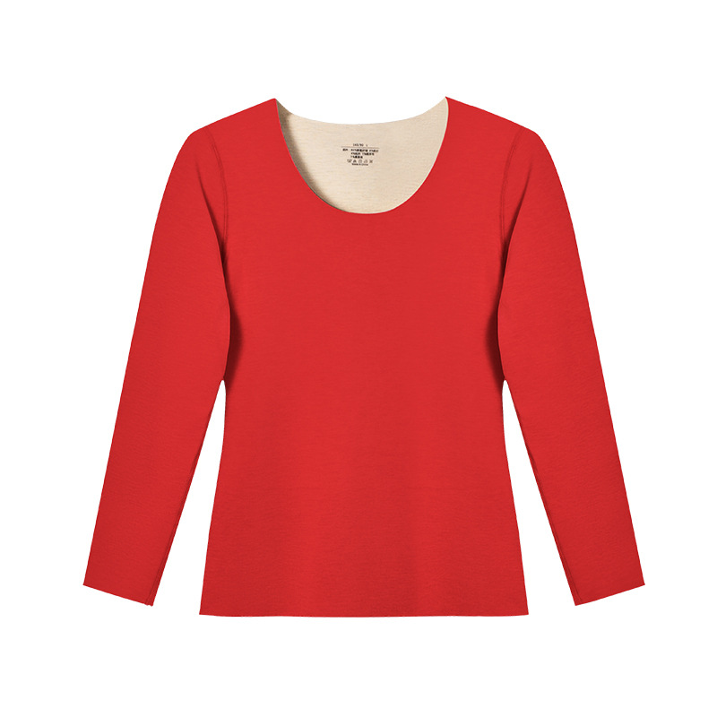 Ropa interior térmica de mujer ropa de Otoño de mujer sin costuras forrada de lana engrosada de fondo Otoño e Invierno ropa de Otoño de lana de una pieza para mujer