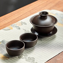 紫砂茶具全套家用整套客厅办公室会客简约功夫套装盖碗茶杯泡茶器