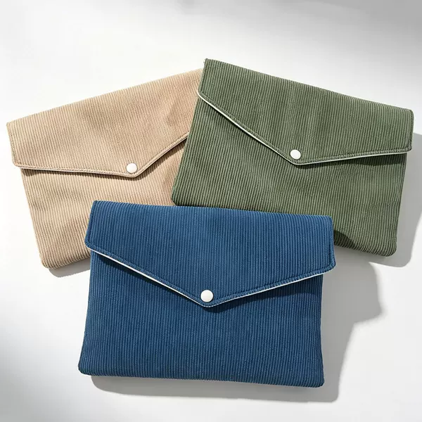 11inch / 13inch Tablet bag, corduroy material small pouch document bag, laptop protective case computer