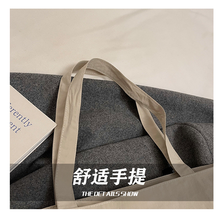 Cross-border laid-back style nylon bag for women 2025 new casual large-capacity shopping handbag, simple and lightweight single-shoulder bag undefined