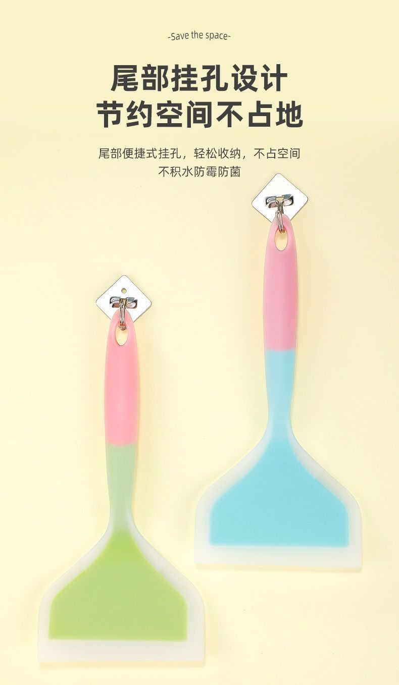 Silicone Spatula Wide Head Pancake Turner Heat Resistant Kitchen Flipper with Oil Brush for Nonstick Cookware quality and texture